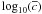 $\log_{10}(\overline{c})$