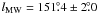$l_{\rm{MW}} = 151\fdg 4 \pm 2\fdg 0$