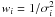 Mathematical equation: $w_{i} = 1/\sigma_{i}^{2}$