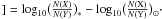 Mathematical equation: $]={\rm log}_{10}\big({\frac{N(X)}{N(Y)}}\big)_{*} - {\rm log}_{10}\big({\frac{N({\rm X})}{N({\rm Y})}}\big)_{\odot}\cdot$