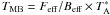 $T_{\rm MB}=F_{\rm eff}/B_{\rm eff}\times T^*_{\rm A}$