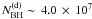 $N^{\rm (d)}_{\rm BH}\sim\,4.0\,\times\,10^7$