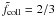 $\tilde{f}_{\rm coll}=2/3$