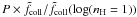 $P \times \tilde{f}_{\rm coll} / \tilde{f}_{\rm coll}(\log(n_{\rm H}=1))$