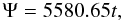 \begin{equation} \label{precession} \Psi =5580.65t, \end{equation}