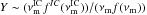 Mathematical equation: $Y \sim (\nu^{\rm IC}_{\rm m} f^{IC}(\nu^{\rm IC}_{\rm m}))/(\nu_{\rm m} f(\nu_{\rm m}))$