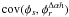 Mathematical equation: $\mathrm{cov}(\phi_s, \phi_r^{\Delta\alpha{h}})$