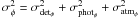 Mathematical equation: \appendix \setcounter{section}{1} $\sigma^2_{\phi} = \sigma^2_{\rm det_{\phi}} + \sigma^2_{{\rm phot}_{\phi}} + \sigma^2_{{\rm atm}_{\phi}}$