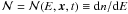 Mathematical equation: ${\cal N}={\cal N}(E,\vec{x},t)\equiv {\rm d}n/{\rm d}E$