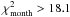 Mathematical equation: $\chi^2_{\rm month} >18.1$