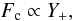 Mathematical equation: \begin{equation} F_{\rm c}\propto Y_+, \end{equation}