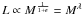 Mathematical equation: $L\propto M^{\frac{1}{1+\epsilon}}=M^\lambda$