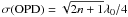 Mathematical equation: $\sigma(\textrm{OPD})=\sqrt{2n+1}\lambda_0/4$