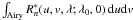 Mathematical equation: $\int_{\rm Airy} R_n^*(u,v,\lambda;\lambda_0,0)\,{\rm d}u{\rm d}v$