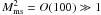 Mathematical equation: $M_\mathrm{ms}^2 = O(100) \gg 1$