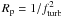 Mathematical equation: $R_{\rm p}=1/f_{\rm turb}^2$