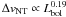 Mathematical equation: $\Delta {v_{\rm NT}}\propto L_{\rm bol}^{0.19}$