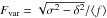 Mathematical equation: $F_{\rm var}=\sqrt{\sigma^2-\delta^2}/{\langle f \rangle}$