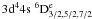 Mathematical equation: $3{\rm d}^44{\rm s}\;^6{\rm D}^{\rm e}_{3/2,5/2,7/2}$