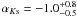 Mathematical equation: $\alpha_{K{\rm s}}=-1.0^{+0.8}_{-0.5}$