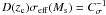 Mathematical equation: $D(z_{\rm c}) \sigma_{\rm eff}(M_{\rm s}) = C_{\sigma}^{-1}$