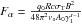 Mathematical equation: $\Fa=\frac{q_0Rc\sigma_{\rm T} B^2}{48\pi^2\nu_sA_0\gamma_1^{s-1}}$