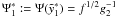 Mathematical equation: $\Psis_1:=\Psi(\ys_1)=f^{1/2}g_2^{-1}$
