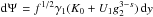 Mathematical equation: $\td{\Psi}=f^{1/2}\gamma_1(K_0+U_1g_2^{3-s})\td{y}$