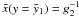 Mathematical equation: $\xc(y=\yc_1)=g_2^{-1}$