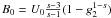 Mathematical equation: $B_0=U_0\frac{s-3}{s-1}(1-g_2^{1-s})$