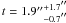 Mathematical equation: $t={1.9\arcsec}_{-0.7\arcsec} ^{+1.7\arcsec}$