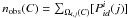 Mathematical equation: \hbox{$n_{\rm obs}(C)=\sum_{\Omega_{i,j}(C)} [P_{id}^i(j)]$}