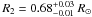 Mathematical equation: \hbox{$R_2 = 0.68^{+0.03}_{-0.01}~R_\odot$}
