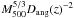 Mathematical equation: \hbox{$M_{500}^{5/3} D_{\rm ang}(z)^{-2}$}