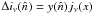 Mathematical equation: \hbox{$\Delta i_\nu(\hat{n}) = y(\hat{n}) j_\nu(x)$}