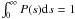 Mathematical equation: \hbox{$\int_0^\infty P(s) {\rm d}s =1$}