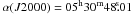 Mathematical equation: \hbox{$\alpha(J2000)=05^{\rm h}30^{\rm m}48\rm \fs01$}