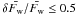Mathematical equation: \hbox{$\delta \bar{F_{\rm w}}/\bar{F_{\rm w}} \leq 0.5$}