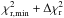 Mathematical equation: \hbox{$\chirmin^2 +\Delta\chir^2$}