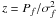 Mathematical equation: \hbox{$z = P_f/\sigma_f^2$}