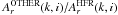 Mathematical equation: \hbox{$A_r^{\rm OTHER}(k,i)/A_r^{\rm HFR}(k,i)$}