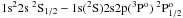 Mathematical equation: \hbox{${\rm 1s^22s~^2S_{1/2} - 1s(^2S)2s2p(^3P^{\rm o})~^2P^{\rm o}_{1/2}}$}