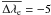 Mathematical equation: \hbox{$\overline{\Delta\lambda_{\rm e}}=-5$}