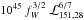 Mathematical equation: $10^{45}~f_W^{3/2}\ {\cal L}_{151,28}^{6/7}$