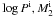 Mathematical equation: \hbox{$\log P^{\rm i}, M_{\rm 2}^{\rm i}$}