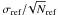 Mathematical equation: \hbox{$\sigma_{\rm ref} / \! \sqrt N_{\rm ref}$}