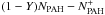 Mathematical equation: \hbox{$(1-Y)N_{\rm PAH}-N_{\rm PAH}^+$}