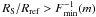 Mathematical equation: \hbox{$R_{\rm S}/R_{\rm ref} > F_{\rm min}^{-1}(m)$}