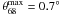 Mathematical equation: \hbox{$\theta_{68}^{\rm max} = 0.7^\circ$}