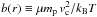 Mathematical equation: \hbox{$b(r)\equiv \mu m_{\rm p}\, v_{\rm c}^2/k_{\rm B} T$}